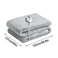 thumbnail image 3 of US Standard 110V Heated Blanket Soft Flannel Fabric Overheat Protection 8-Hour Auto Shut Off 3 Adjustable Temperature Settings Fast Even Heating for Home Office Sofa Knee Warmer All Season Use, 3 of 9