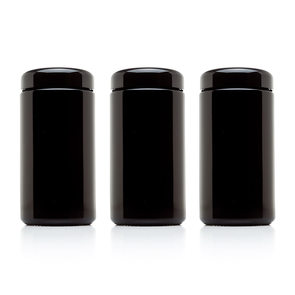 Infinity Jars 1 Liter (34 fl oz) 3Pack Tall Extra Large Black