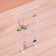 thumbnail image 3 of Yidarton 4 Tier Earrings Organizer Jewelry Display Rack, 11.8in x 6.5in Earring Stand Jewelry Organizer 48 Holes Jewelry Display Rack for Women Girls Gift Hanging Earring Holders White, 3 of 6