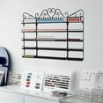 thumbnail image 6 of 5 Tiers Metal Nail Polish Holder Cosmetic Display Case Lipstick Perfume Wall-Mounted Shelf  Nail Polish Storage Racks for Home Spa Nail Salon Shop, 6 of 16