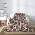 thumbnail image 2 of Sigee Leopard Print Rose for Flannel Blanket - Ultra-Soft, Warm and Cozy, Perfect for Couch, Bed, or Travel-50"x40", 2 of 6