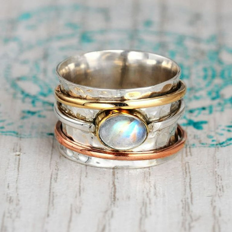 Wendunide 2024 2023 Clearance Rings for Women Vintage Glass