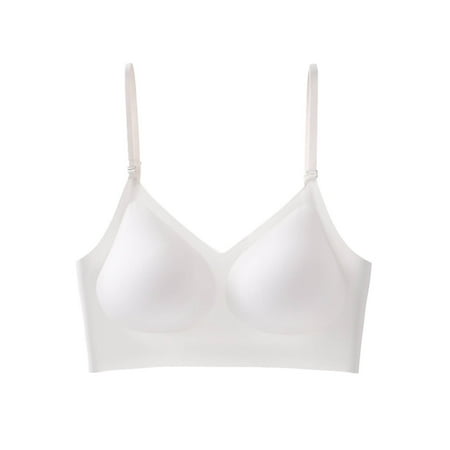 LLYwey Padded Bras for Women Push Up On Sale Women s Backless Seamless Push-Up U-Shaped Beautiful Back Underwear Everyday Bras Women s Plus Size Nylon Demi Cup Bra Style LW-270 White XL