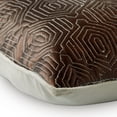 thumbnail image 2 of Cushion Covers, Brown Cushion Cover&nbsp;For Sofa, 20x20 inch (50x50 cm) Faux Leather & Suede Pillow Covers, Pillow Covers with Trellis & Quilted, Geometric Patterned - Trunk Show, 2 of 3