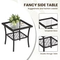 thumbnail image 4 of 3-Piece Patio Swivel Glider Bistro Set, Wicker Outdoor Chairs with Cushions (2), Side Table, High Back All-Weather Rattan Furniture for Porch Backyard, 4 of 9