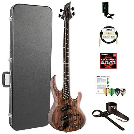 Bass Natural Satin - ESP LB1004SEMSRNS-KIT-2 B Series B-1004SE Multi-Scale 4-String Electric Bass Guitar, Natural Satin