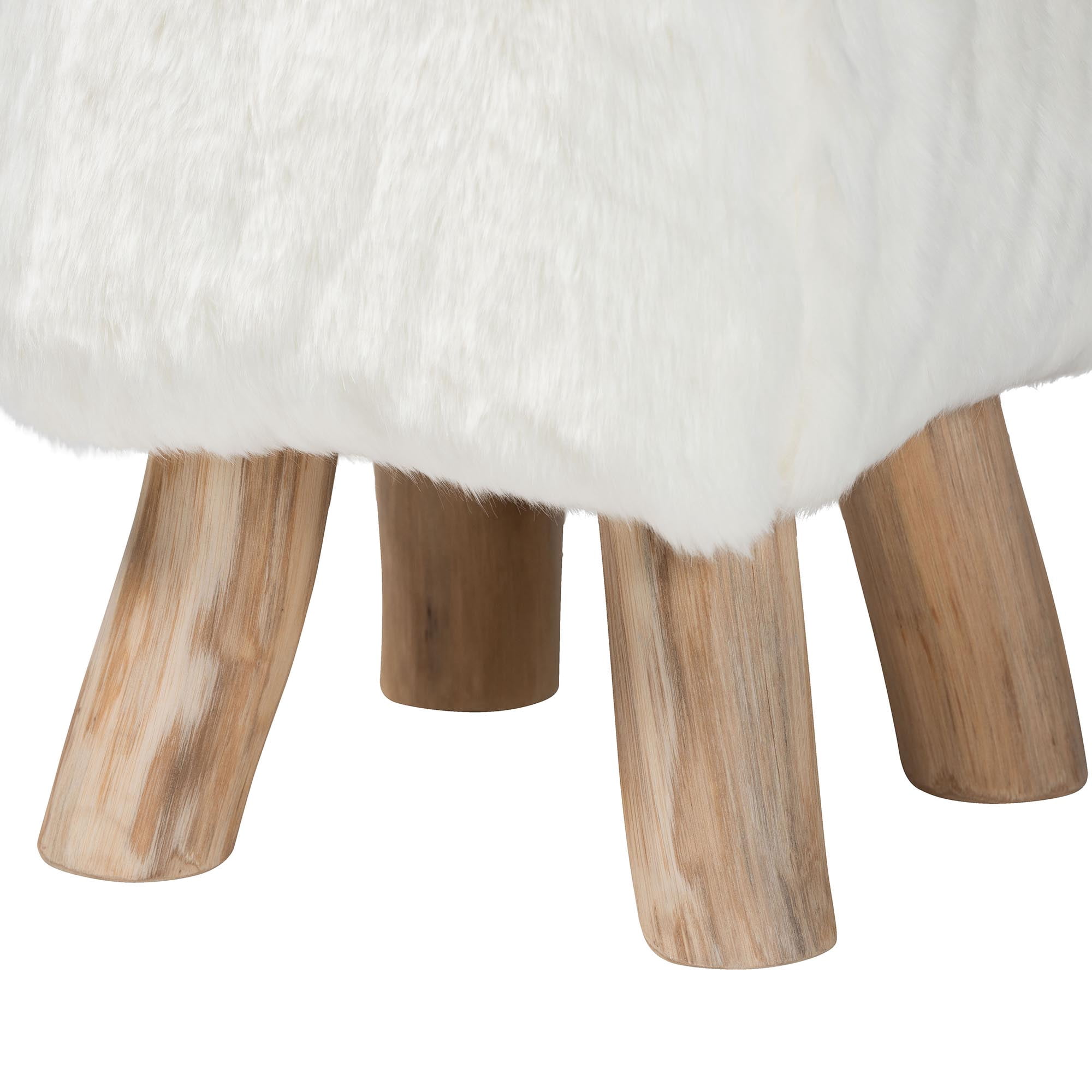 bali & pari Scotlyn Traditional Footstool, White