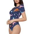 thumbnail image 3 of Picia Dinosaur Womens One Piece Swimsuits Modest Tummy Control Bathing Suits Lace Up Slimming Swim Suit-Large, 3 of 9