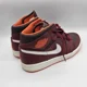 thumbnail image 5 of Ni - ke Air Jordans 1 Mid 554724-604 Electric Orange-Deep Burgundy Sneakers Mens 10.5, 5 of 5