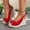 Red, variant on KIJBLAE Women's Roman Hollow Out Peep Toe Sandals, Plus Size Height Increasing Design, Trendy Comfortable Casual Outdoor Summer Shoes Red 36
