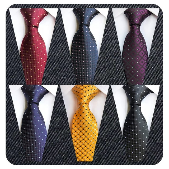 Adulove Corbata para hombre Corbata de seda clásica Tejida Jacquard Corbatas para el cuello 6 piezas