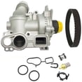 thumbnail image 1 of Aluminum Water Pump With Belt Compatible with for Audi A3 A4 TT For VW Tiguan Jetta Golf GTI Eos Beetle CC 2.0T TSI 06H121026AB, 06H121026AE, 1312460, 06H121026AF, 1 of 7