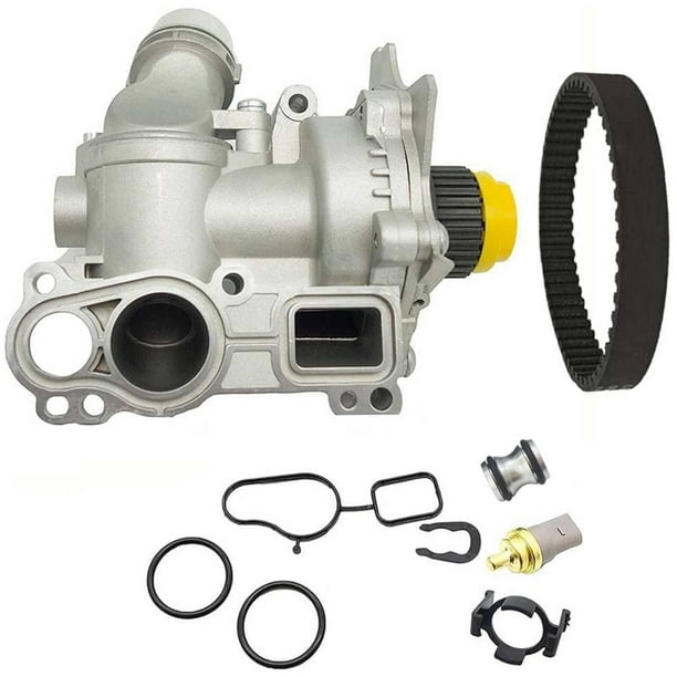 Aluminum Water Pump With Belt Compatible with for Audi A3 A4 TT For VW Tiguan Jetta Golf GTI Eos Beetle CC 2.0T TSI 06H121026AB, 06H121026AE, 1312460, 06H121026AF