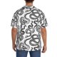 thumbnail image 3 of Balery Hand Drawn Snake Camisa Casual de Manga Corta con Botones para Hombre, Texturizada, Estilo Cubano, para Playa, Verano-X-Large, 3 of 5