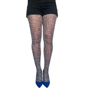 White Leopard Patterned Tights For Women Malka Chic