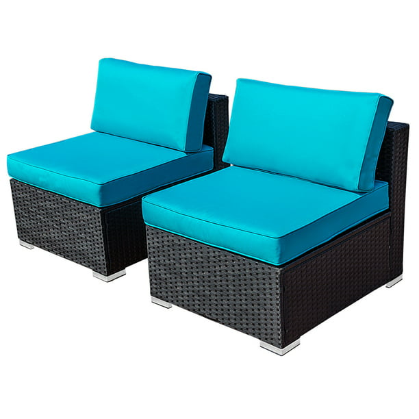 Outdoor Furniture Patio Loveseat 2, Blue Cushions For Outdoor Furniture