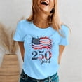 thumbnail image 2 of Women's 250 Anniversary Usa Shirt 250 Anniversary Usa Flag Independence Day Freedom T-Shirt Breathable Casual Stylish America Pullover Tee Tops, 2 of 5