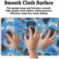 thumbnail image 5 of Big Mouse Pad Blue Gaming Mousepad Extra Large Desk Pad Mice Pad Chic Office Desk Accessories Non-Slip Rubber Base 35.4" X 15.7" for Game Office, Various Cartoon Game Controllers, 5 of 6