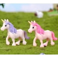 thumbnail image 5 of Heytea Figurines Miniatures de Licorne Cheval Figurine d'Animal Décoration de Jardin Féerique 4 Pcs, 5 of 5