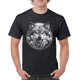 thumbnail image 1 of Snarling Wolf Portrait - Camiseta para hombre feroz monocromo Predator Alpha Wilderness Wild Animal Art Nature Forest para hombre, 1 of 7