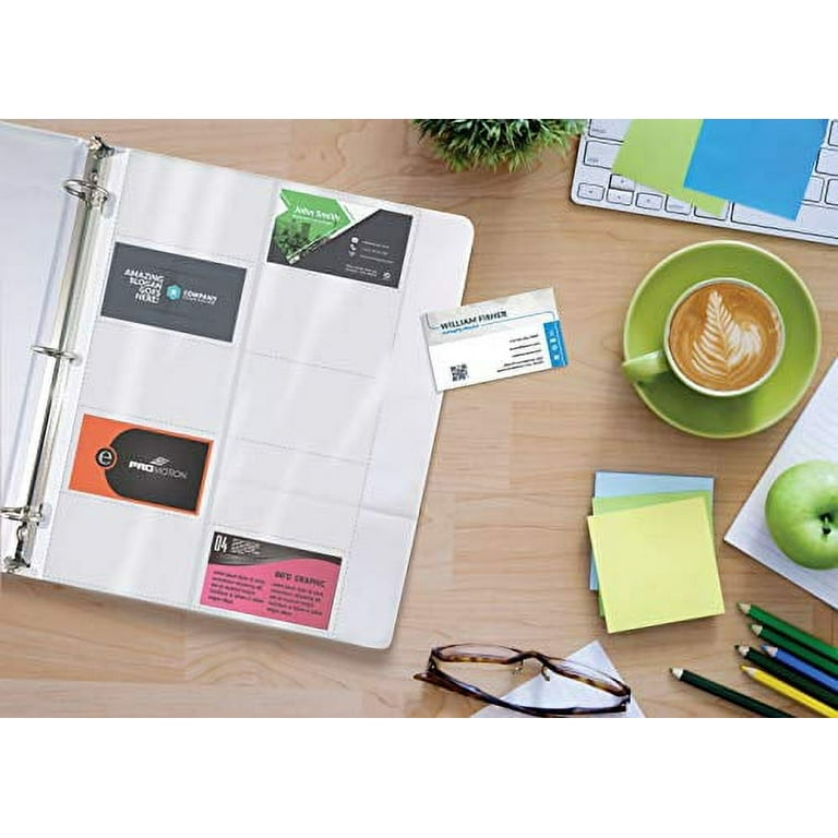 business card binder refill pages Amazon.com : A5 4 Pocket Card Sleeves Binder Refill Pages – 50 Pack Stores  400 Cards – 6 Ring Insert Sheets for Kpop Photocards, Trading Cards, Sports  Baseball Card Protector Holder : Office Products main image 1
