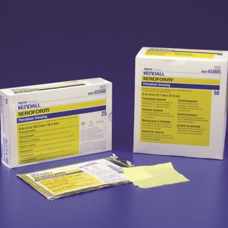 Xeroform - Petrolatum Impregnated Dressing - 4 X 4 Inch Gauze Bismuth Tribromophenate / Petrolatum Sterile - 1/Each