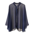 thumbnail image 1 of Guardoinrt Châle en Chiffon pour Femmes Protection Solaire Châle pour Robe de Soirée Rose Rouge Bleu Foncé 200x68cm, 1 of 6
