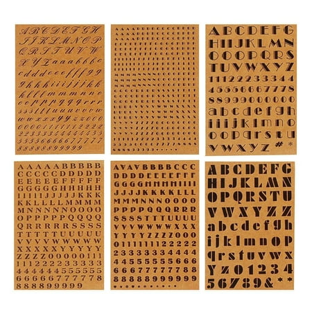 Assorted Font Alphabet Letters Kraft Stickers, Natural, 6-Packs ...
