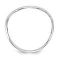 thumbnail image 2 of 14K White Gold Ring Band Fashion Polished Wave Thumb, Size 9, 2 of 5