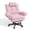 Pink, variant on Hawsaiy Big and Tall Office Chair with Footrest, Ergonomic Executive Desk Chair with Flip-Up Arms, Reclining High Back Computer Chair with Headrest & Side Pockets, White