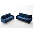 thumbnail image 3 of Uspridefurniture Maryellen Velvet 2PC Living Room Sets, Sofa Loveseat, Dark Blue, 3 of 5