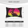thumbnail image 5 of Binfone Flamingo And Palm Trees At Sunset Standard Size Pillowcase, Long Staple Pure Cotton Envelope Closure Pillow Cover (Pillow core not included),16"x24", 5 of 7