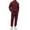 Wine Red, variant on COOFANDY Men's Tracksuit 2 Piece Hoodie Sweatsuit Sets Casual Athletic Jogging Suits Waffle Plaid Jacquard Outfits