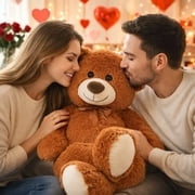 HollyHOME Giant Teddy Bear Big Plush Stuffed Animal Soft Cuddly Toy Gift for Girlfriend Kids Valentines Day 36 Inch Brown