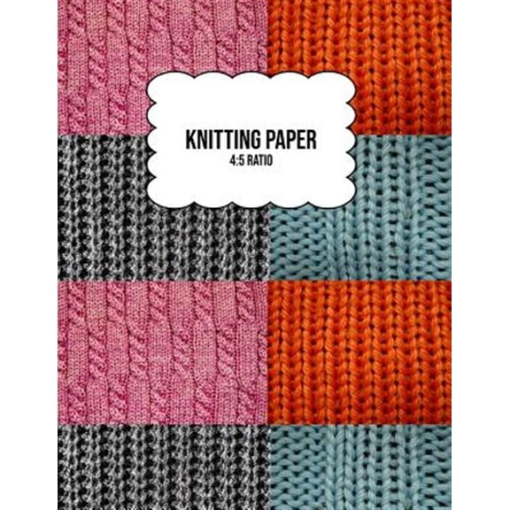 Pre-Owned Knitting Paper: Grid Rectangle Shape for Better Stitches Chart Pattern and Planning - 4:5 Ratio - Wool Collage (8.5 X 11 Size)