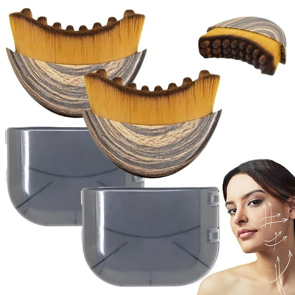 New Lymphatic Contour Face Brush, Dry Brushing Face Brush, Chin & Jawline Sculpting, Lymphatic Drainage Massager for Face, Ergonomically Designed to Fit The Skin Precisely and Relieve Fatigue