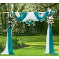 thumbnail image 3 of Warm Home Designs 55 Inches Wide x 1 Yard Long Green Teal Sheer Bulk Fabric for Wedding Arch Decorations or Crafts. AF TEAL 36, 3 of 4