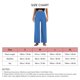 thumbnail image 5 of Pantalones De Pierna Ancha Ajuste Casual Color Puro Elasticidad Transpirable Rayas Pantalones Largos De Mujer Azul L, 5 of 5
