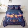 thumbnail image 3 of Feelyou Dreamy Life Tree Twin Bedding Sets 7-Piece, Outer Space Planet Bedding Comforter Set, Western Bohemian Theme Reversible Sheet Sets, Lightweight Room Decor, 3 of 8