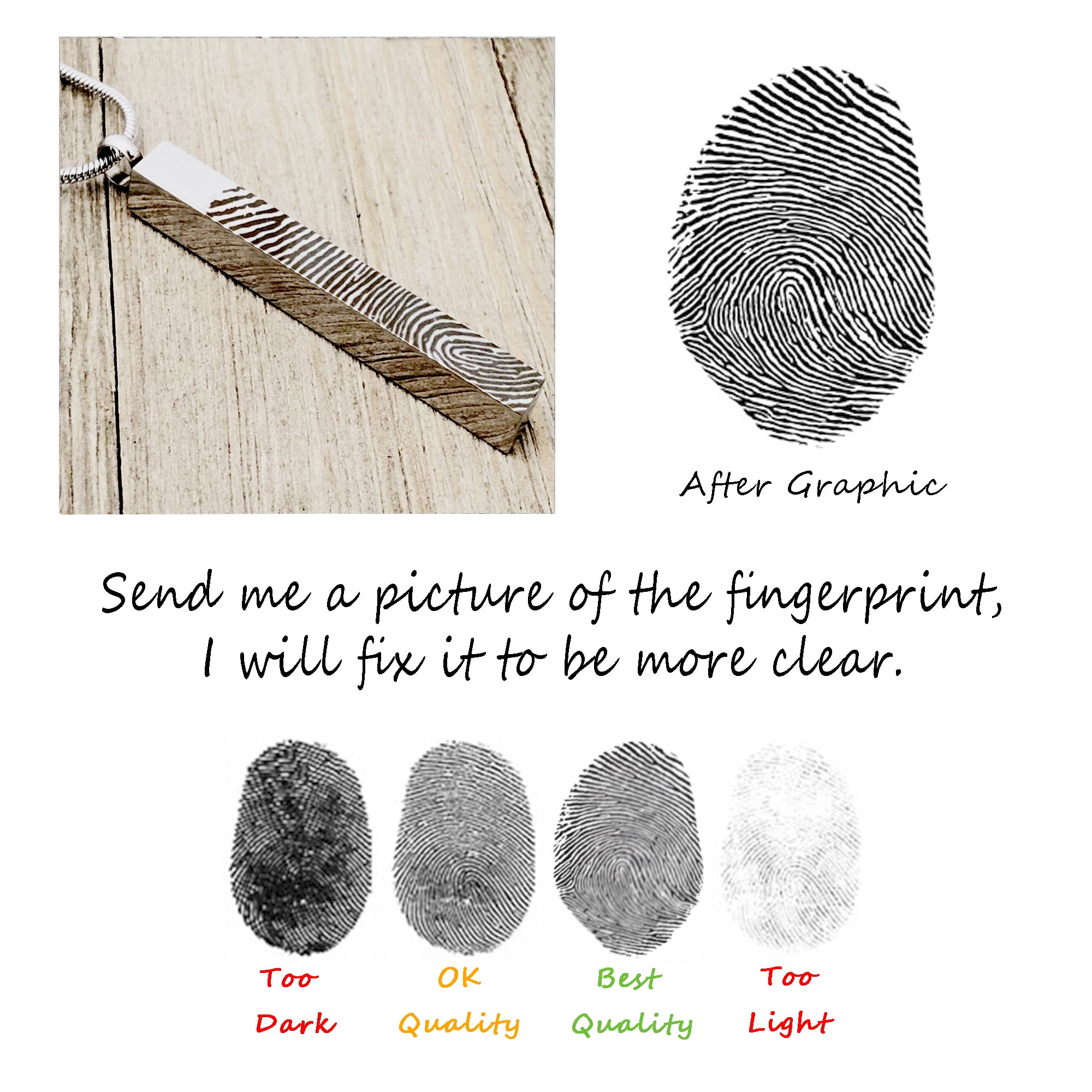Personalized Silver Fingerprint Dog Tag Cremation Necklace Memorial Pendant Jewelry Stainless Steel Urn Ashes Holder with Free Velvet Jewelry Box and Funnel Kit