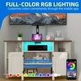 thumbnail image 4 of Dextrus Corner TV Stand with Mount for 32-70 Inch TVs, LED Entertainment Center TV Table with Power Outlets, 4 of 10
