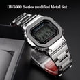 thumbnail image 2 of Correa de reloj de acero inoxidable DW-5600 para G-SHOCK 3229 Casio DW5600 GW-B5600 GW-M5610 Correa de reloj con bisel inferior rojo modificado, 2 of 5