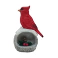 thumbnail image 3 of Estatua de pájaro rojo Shamjiam de Navidad adorno de mesa interior exterior, 3 of 8