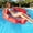 pink, variant on Pool Floats for Adults Mesh Bottom, Water Hammock Pool Lounger 4 Tube Support, Inflatable Pool Floats Portable Fruit Pattern Mat Chair Bed