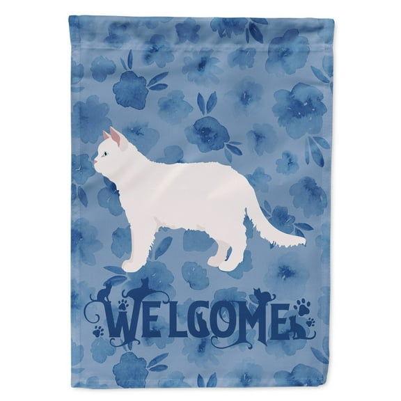 Carolines Treasures CK4954CHF Poodle Cat 2 Cat Welcome Flag Canvas House Size Large multicolor