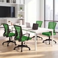 thumbnail image 3 of Vyrox Mid-Back Mesh Office Chair Set of 2, Ergonomic Desk Chair with Lumbar Support, Adjustable Swivel Task Chair for Home Office,Green, 3 of 7