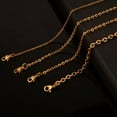 thumbnail image 5 of 20pcs Wholesale Womens Strong Rose Gold Stainless Steel Rolo Chain Necklace, 5 of 7