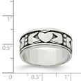 thumbnail image 2 of Sterling Silver Claddagh Design Ring - Size 9, 2 of 2