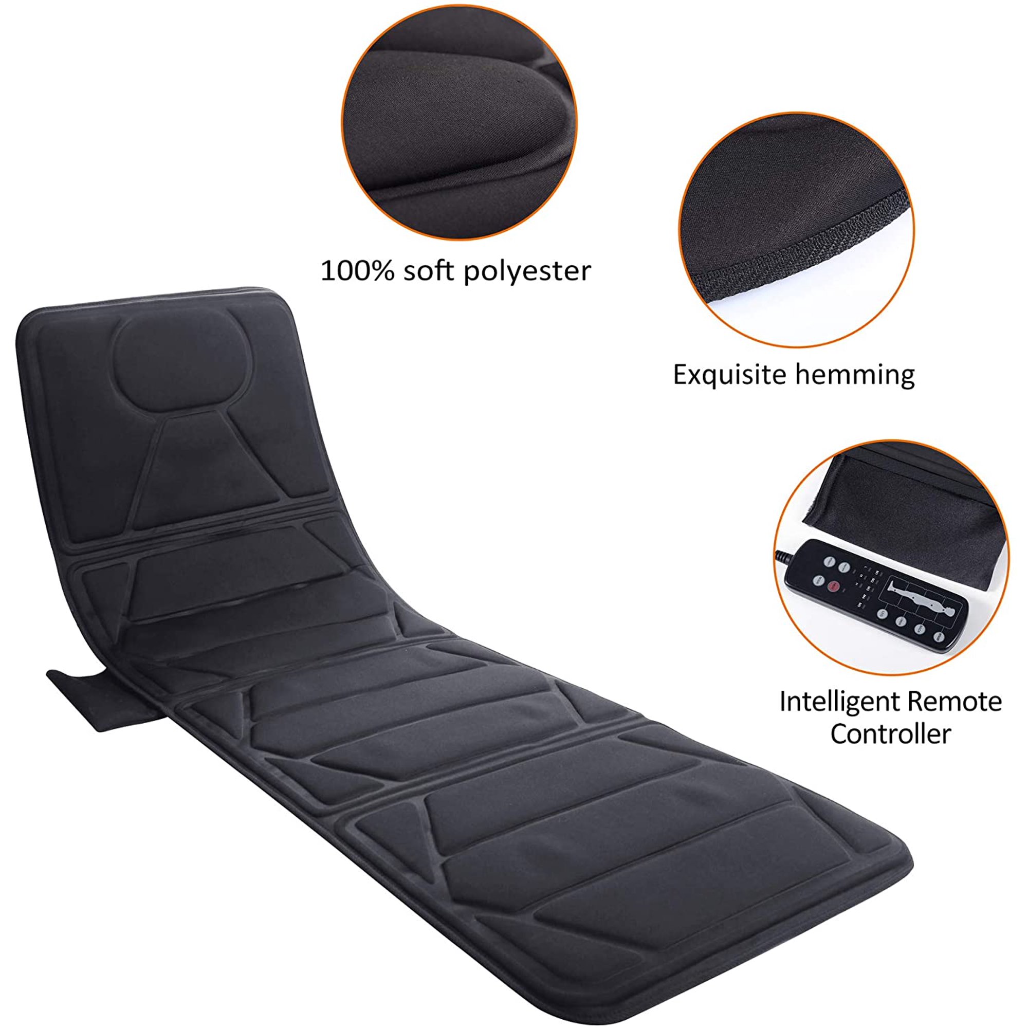 10 Massage Motors Vibration and Heat Electric Massage Mattress Pad -  Walmart.com
