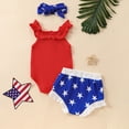 thumbnail image 2 of HCNTES Baby Girl Clothes: Soft Fabric Infant Outfits Short Sleeve Romper & Pants Set Cute Spring Summer Home Outing(L01-Red,0-3 Months), 2 of 7